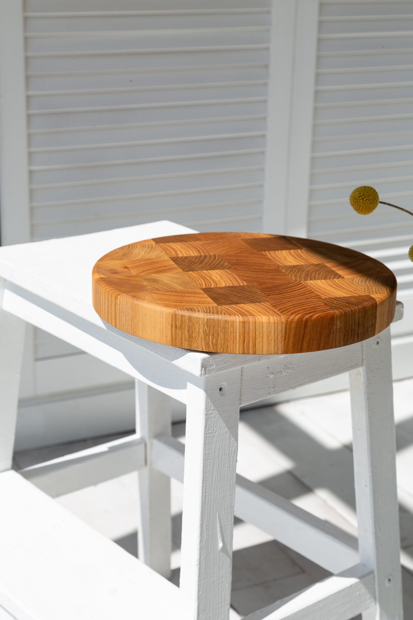 Cutting Board Doshka Monte Oak+Ash Grain Round