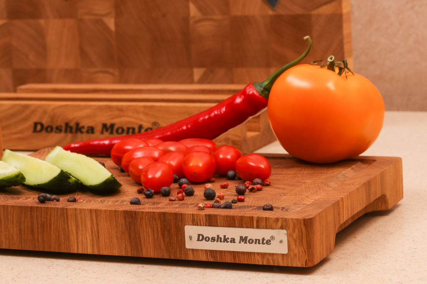 Premium End-Grain Oak Cutting Board Doshka Monte