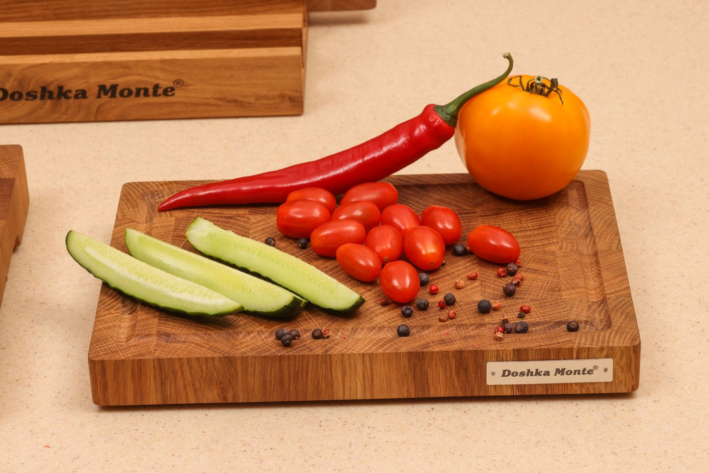 Premium End-Grain Oak Cutting Board Doshka Monte