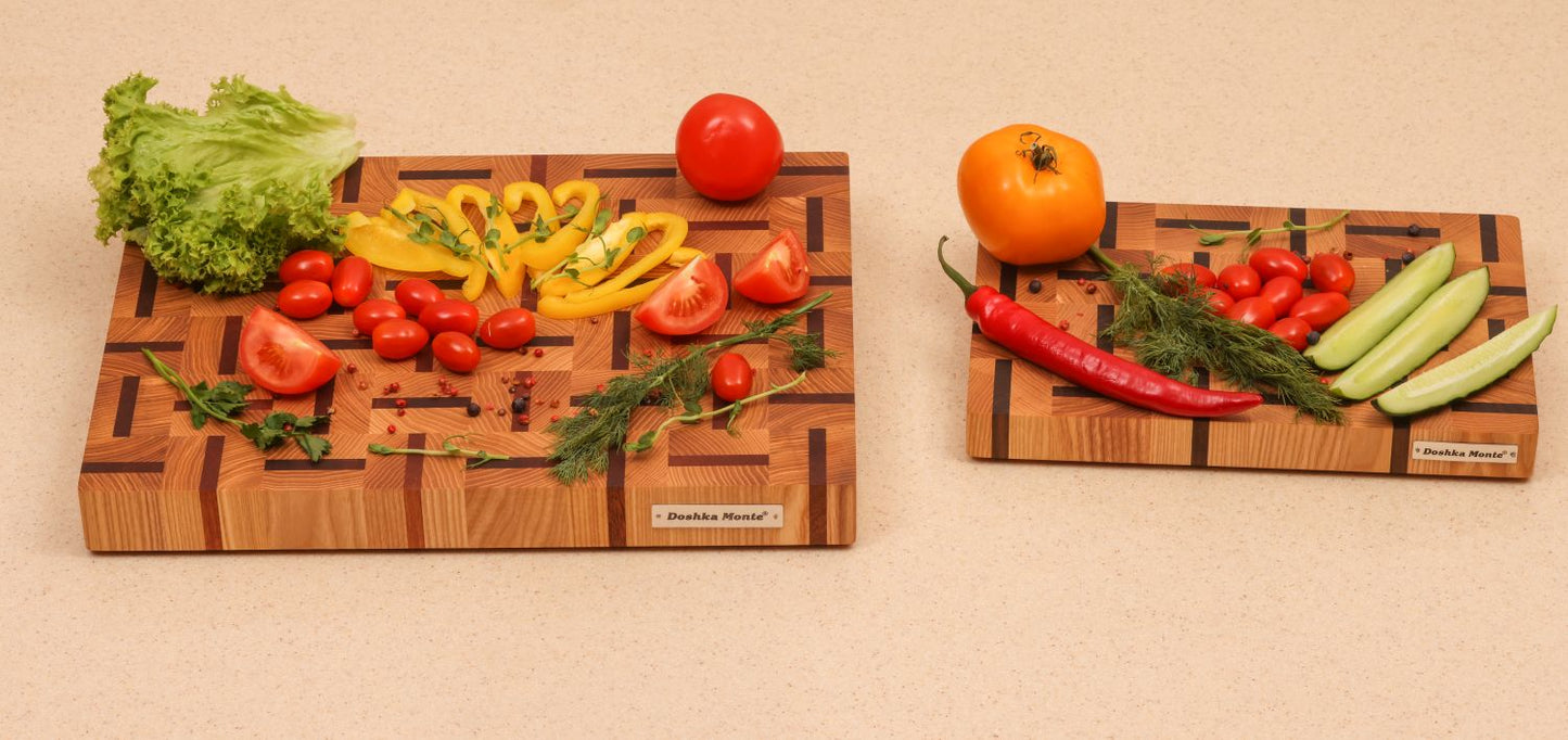 Cutting Board Doshka Monte Ash+Sapele Grain Wickerwork