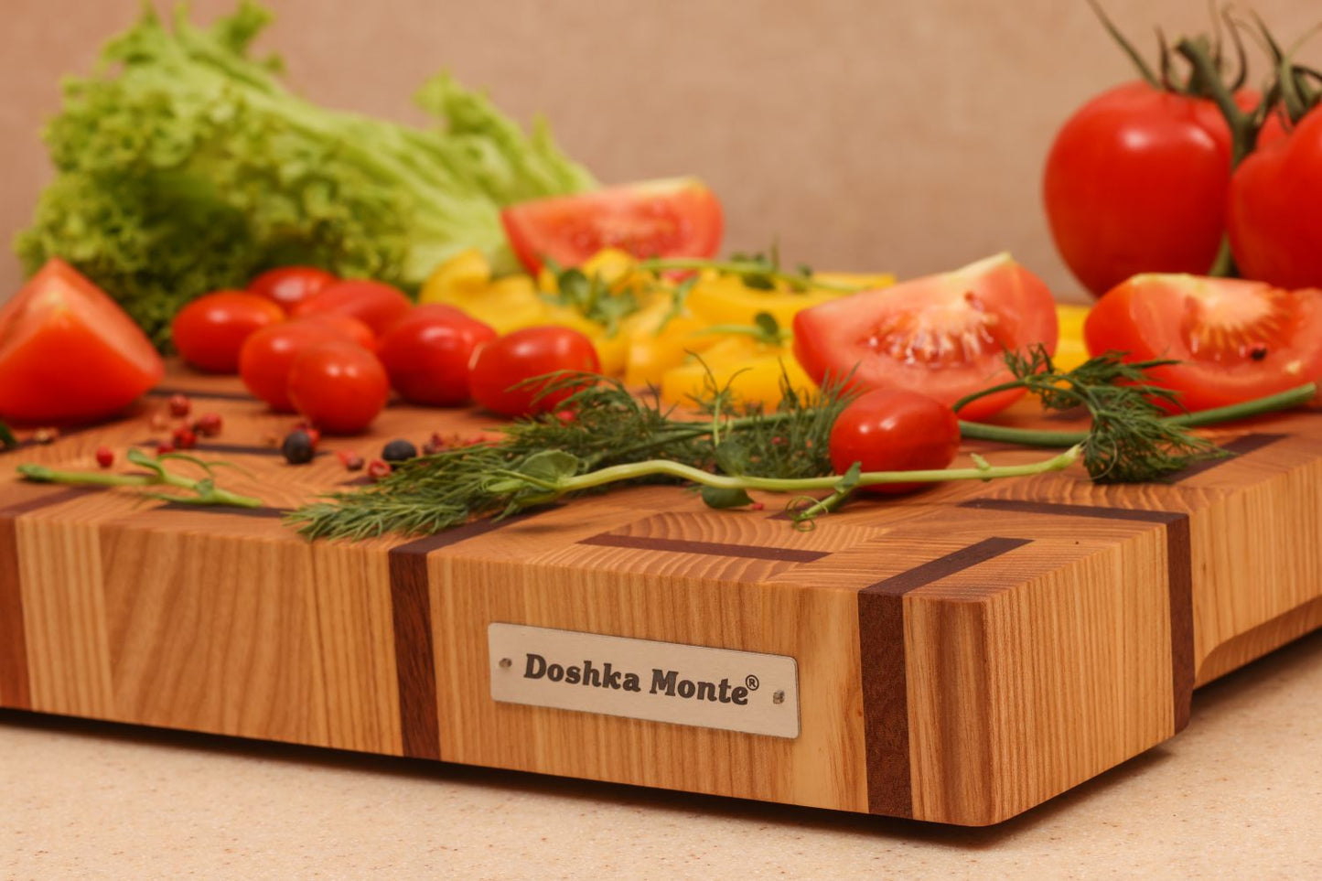 Cutting Board Doshka Monte Ash+Sapele Grain Wickerwork