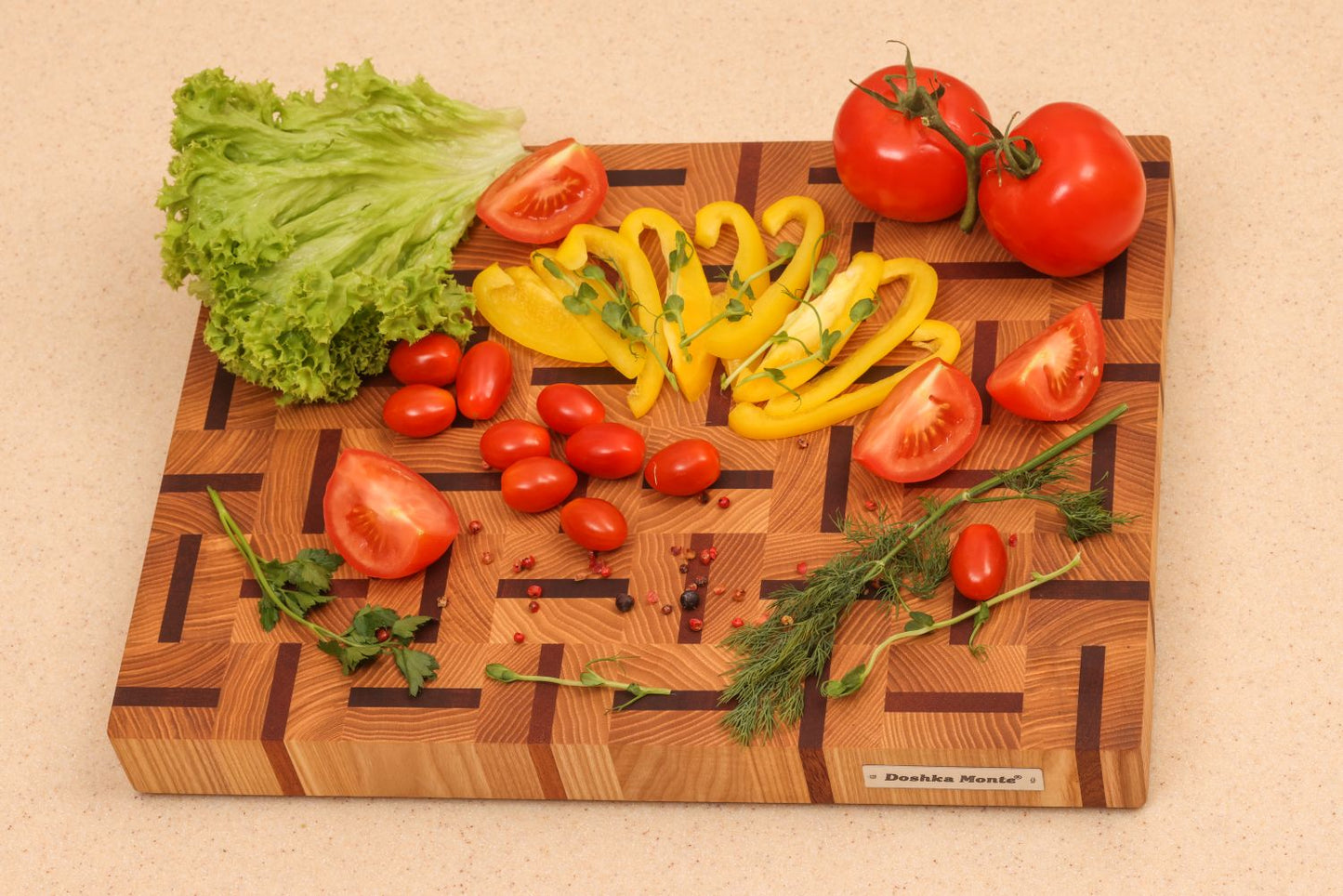 Cutting Board Doshka Monte Ash+Sapele Grain Wickerwork