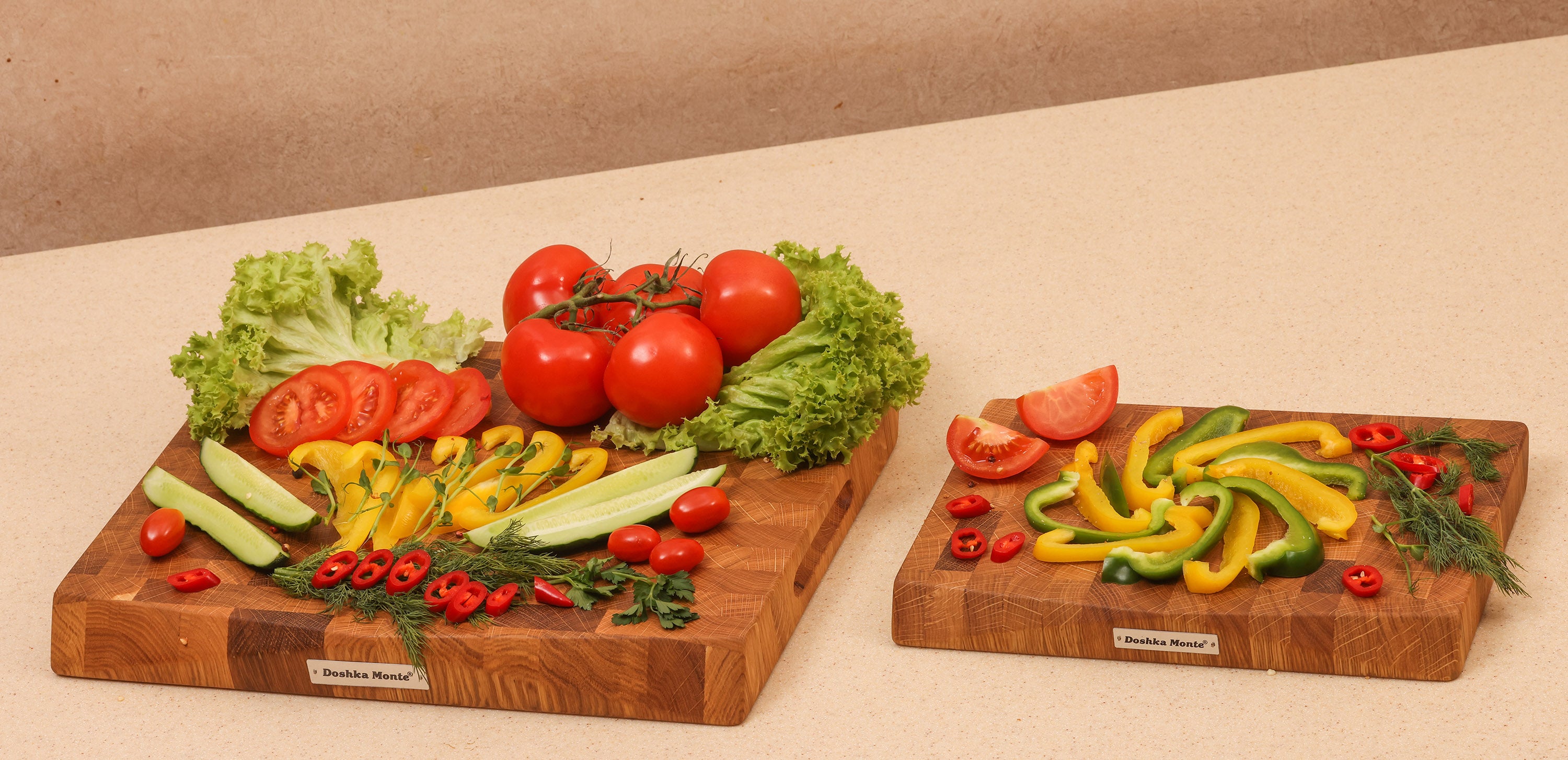 Line Oak Cutting Boards - Doshka Monte End Grain Crafts