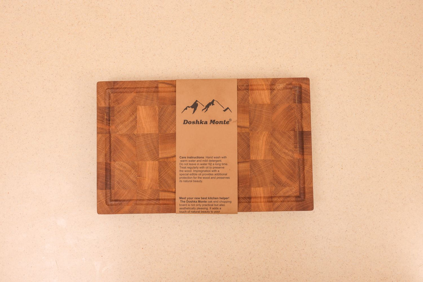 Premium set: end oak boards with knife holder