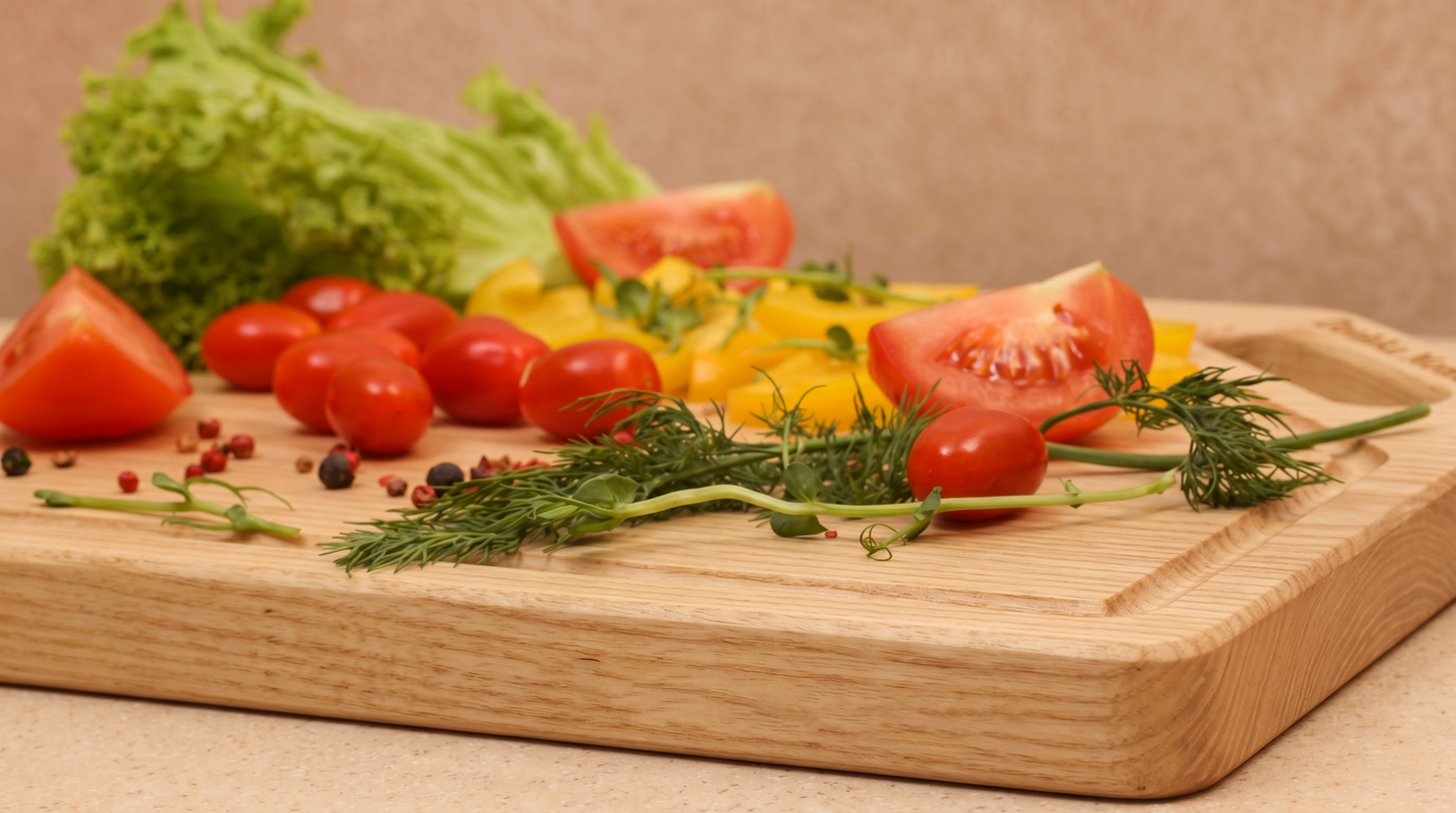 Premium Ash Cutting Board Set – 3 Engraved Boards with Stand