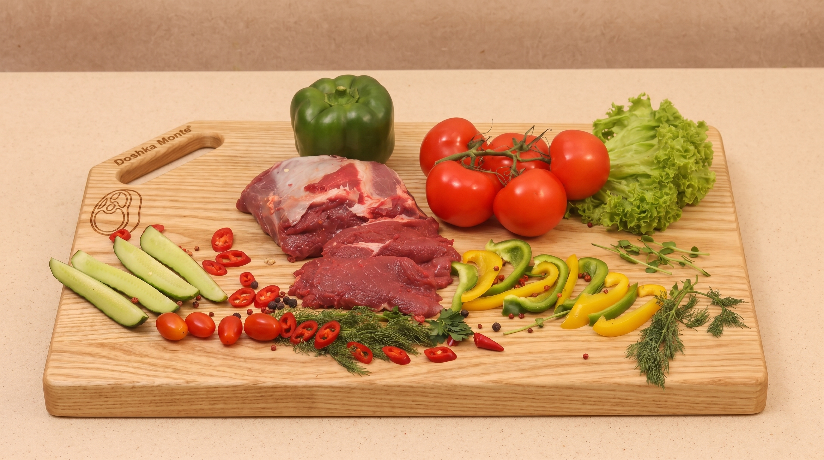 Premium Ash Cutting Board Set – 3 Engraved Boards with Stand