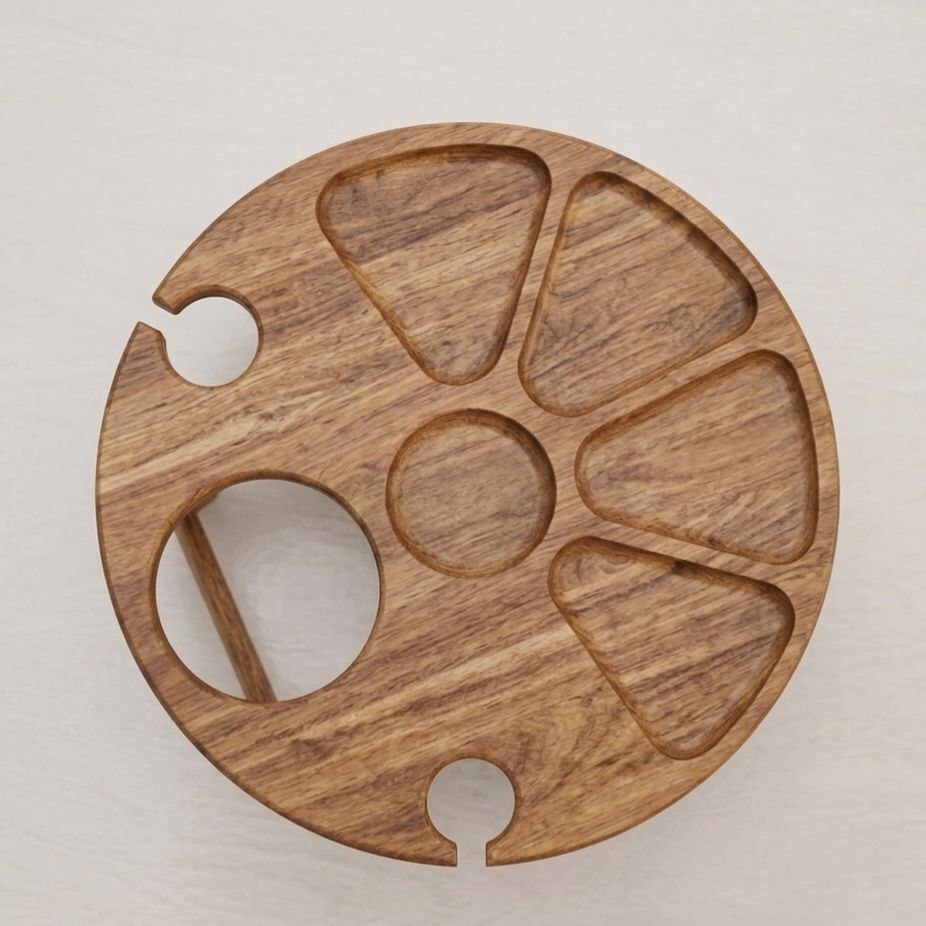Handcrafted oak wine serving
table for restaurants and HoReCa